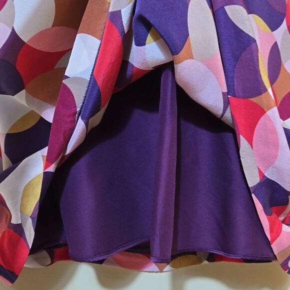 Boden Limited Edition Y2K Silk Babydoll Dress Size 6 Geometric Rockabilly Retro - Picture 13 of 16